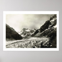 Poster das viagens vintage, Chamonix, Mont Blanc,