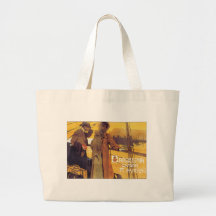 Poster das viagens vintage de Barcelona Bolsa Para Compras