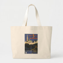 Poster das viagens vintage de Budapest Bolsas De Lona