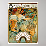 Poster de Alphonse (Alfons) Mucha: Biscoitos Lefev