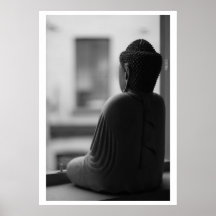 Poster de assento bonito de Buddha