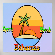 Poster de Bahamas das férias da primavera