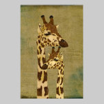 Poster de bronze dourado da arte dos girafas pôsteres