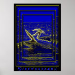 Poster de néon do cavaleiro