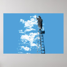 poster de tiragem das belas artes do céu azul