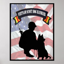 Poster do alimentador de cão do escuteiro de Vietn