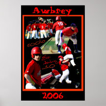 Poster do basebol do caloiro de Awbrey