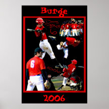 Poster do basebol do caloiro de Burge