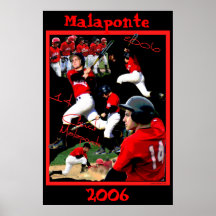 Poster do basebol do caloiro de Malaponte