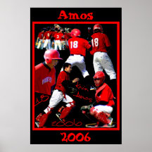 Poster do basebol do caloiro dos Amos