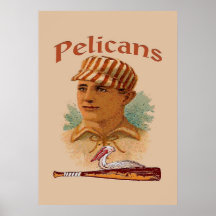 Poster do basebol dos pelicanos
