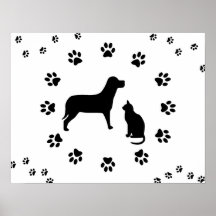Poster do cão e gato