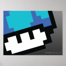 Poster do cogumelo do pixel