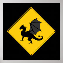 Poster do dragão do sinal de estrada