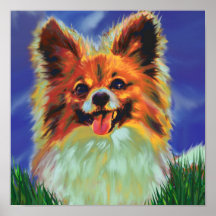 poster do filhote de cachorro do papillon