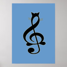 Poster do gato do jazz
