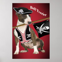 Poster do pirata de bull terrier