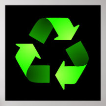 Poster do símbolo do reciclagem