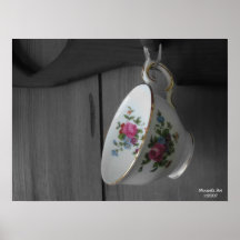Poster do Teacup do vintage