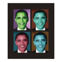 Poster do tecnicolor de Obama pôsteres