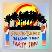 Poster do tempo da ilha das férias da primavera