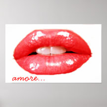 poster dos lábios do "amore"