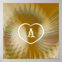 Poster dourado branco das asas angélicos puras do 