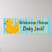 Poster Ducky de borracha da bandeira