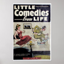Poster engraçado retro da relação do amor do humor