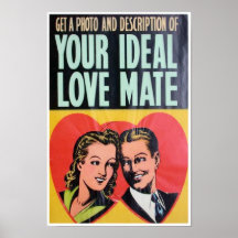 Poster engraçado retro da relação do amor do humor