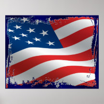 Poster esfarrapado da bandeira americana