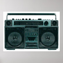 poster estereofónico retro