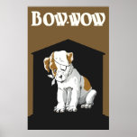 Poster ferido pequeno bonito do filhote de cachorr