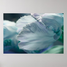 Poster floral artístico com tulipa