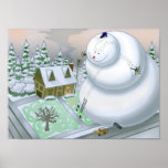 Poster gigante do boneco de neve