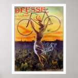Poster/impressão da bicicleta: ~ francês do poster