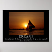 Poster inspirador do veleiro do por do sol dos son