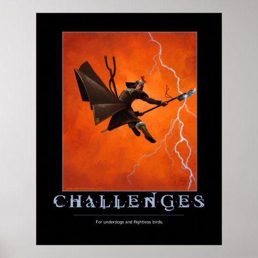 Poster inspirador dos desafios