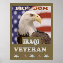 POSTER IRAQUIANO DA LIBERDADE DO VETERANO
