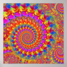 Poster louco cor-de-rosa do Fractal