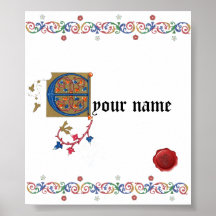 Poster medieval de E