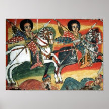 Poster ortodoxo etíope da pintura da igreja de Tew