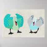 Poster ostentoso da arte das cisnes