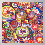 Poster ou impressão abstrato Funky das belas artes