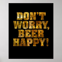 Poster ou impressão feliz da cerveja