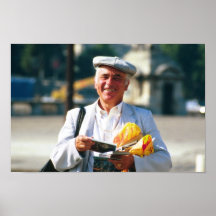 Poster parisiense do vendedor