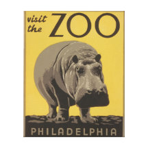 Poster Philadelphfia do jardim zoológico de WPA do Impressão De Canvas Envolvidas