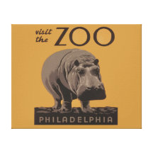 Poster Philadelphfia do jardim zoológico de WPA do Impressão De Canvas Esticada
