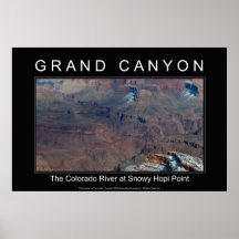 Poster preto do rio 2968 do Grand Canyon