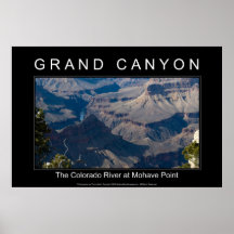 Poster preto do rio 2989 do Grand Canyon